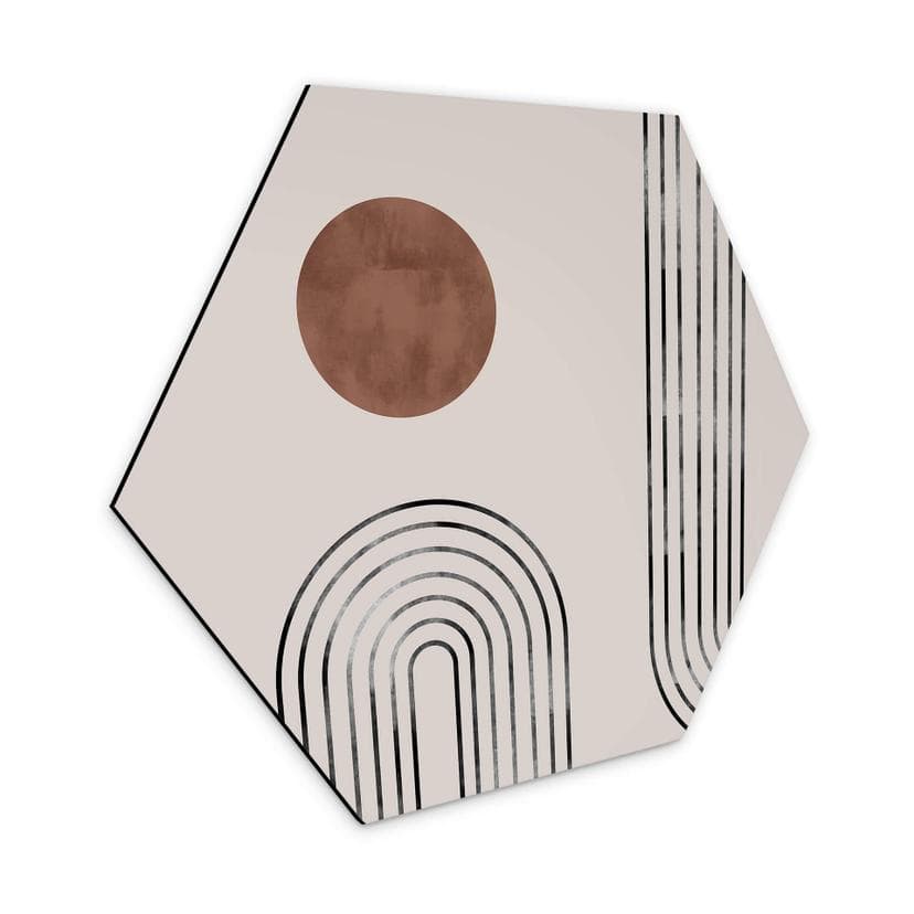 Hexagone - Alu-Dibond 1X Studio - Arcs et pois