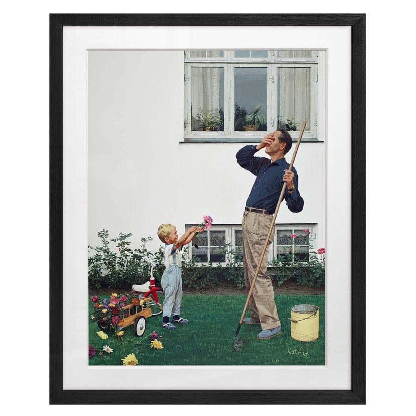 Fine Art Poster mit Passepartout Sag es mit Blumen (1963) - Kurt Ard