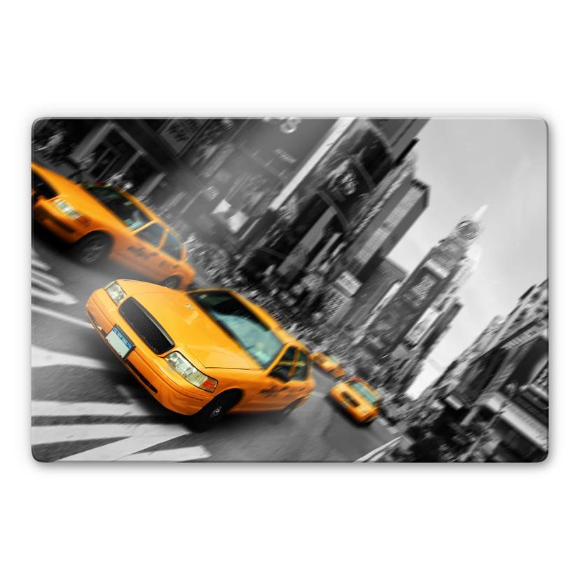 Tableau en verre - Taxi à New York