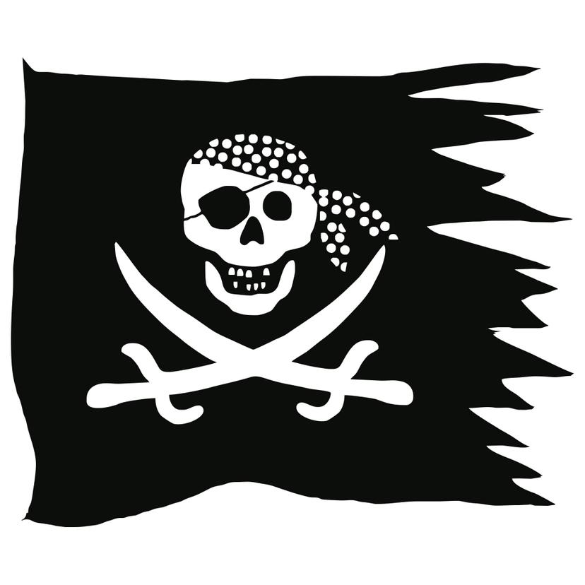 Adesivo murale - Bandiera pirata