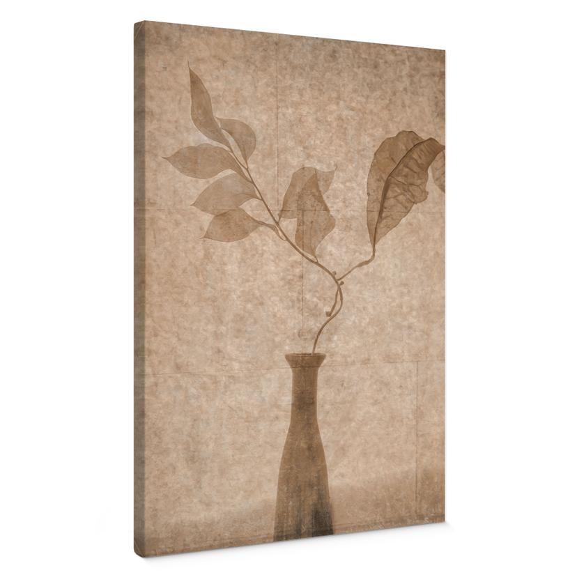 Canvasbillede Stilleben med efterårsblade i Beige | Mocha Mousse - Tokarev