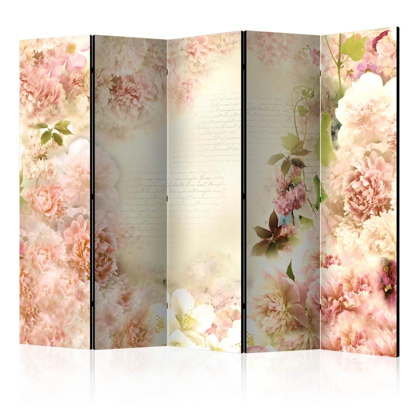 Paravent Séparation de pièce - Parfum de printemps , 5 pièces - 225x172 cm
