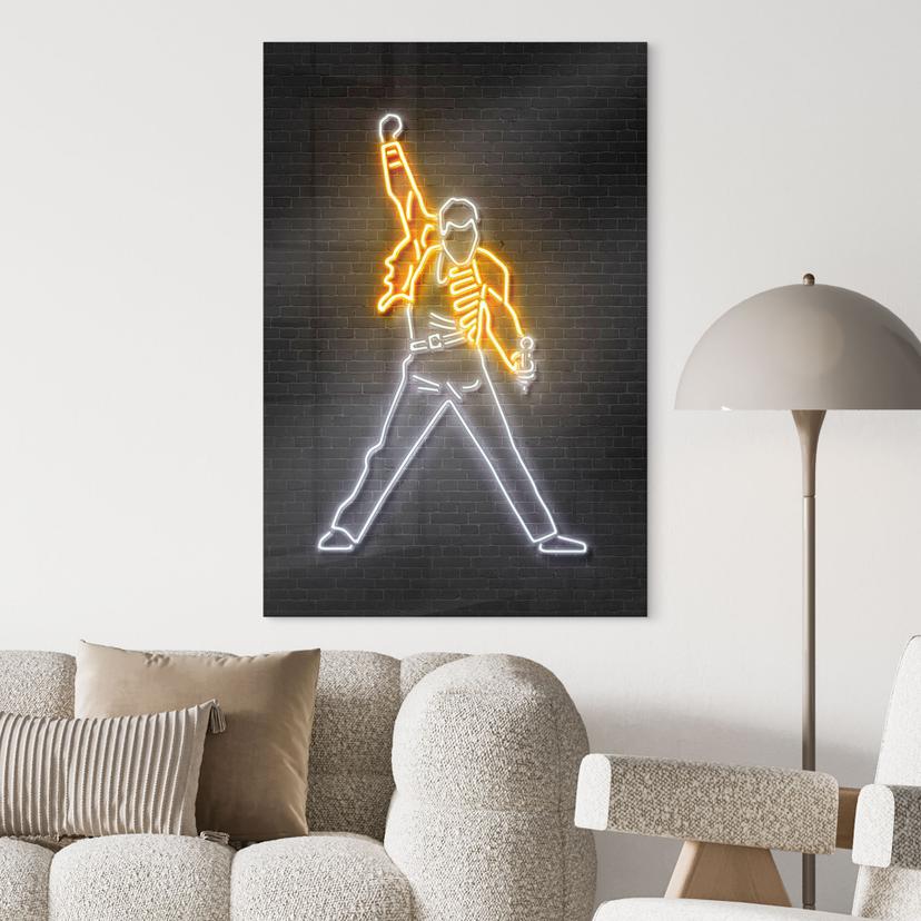 Stampa su vetro acrilico Freddy Mercury - Mielu