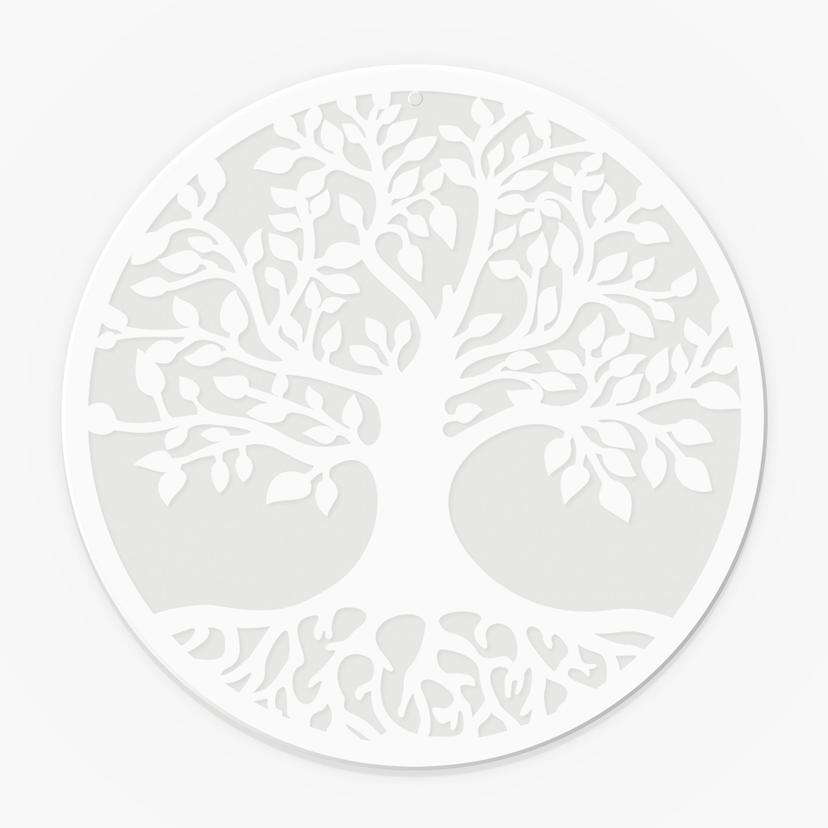Quadro in vetro acrilico, immagine per finestra da appendere Albero con radici - Rotondo