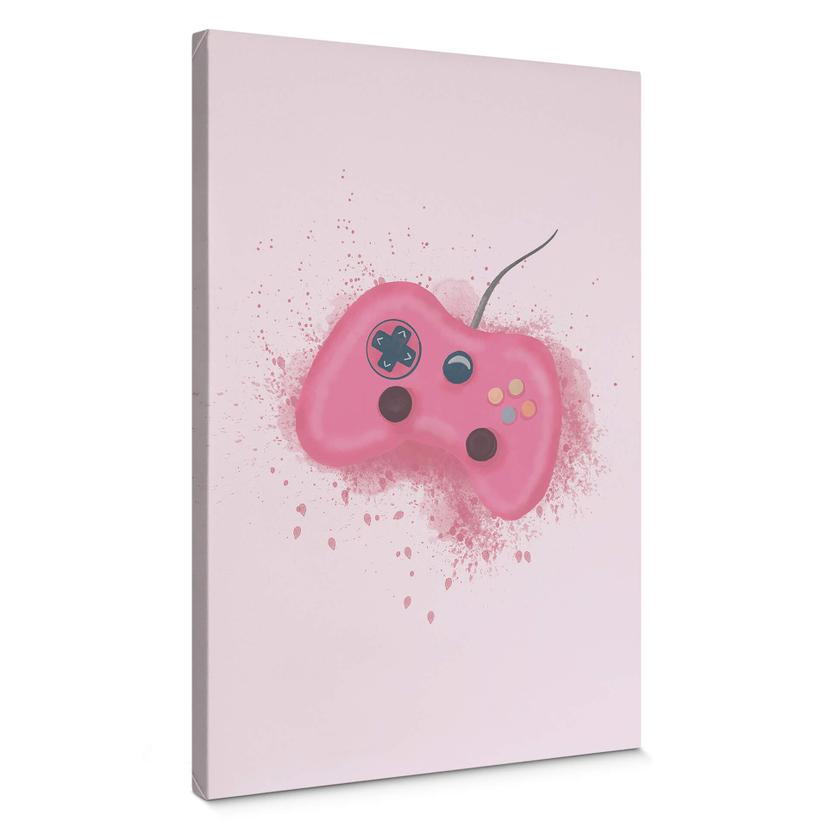 Lærredsprint - Eleonora - Pink Gaming Controller