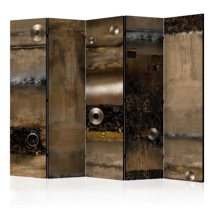 Skærm til rumopdeling - Metal alliance, 5-delt - 225x172 cm