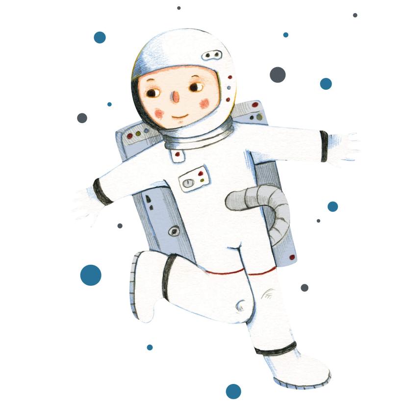 Adesivo murale - J. Loske - astronauta