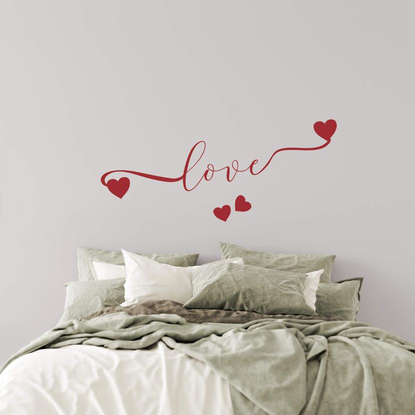 Wallsticker - Love mit Herzen