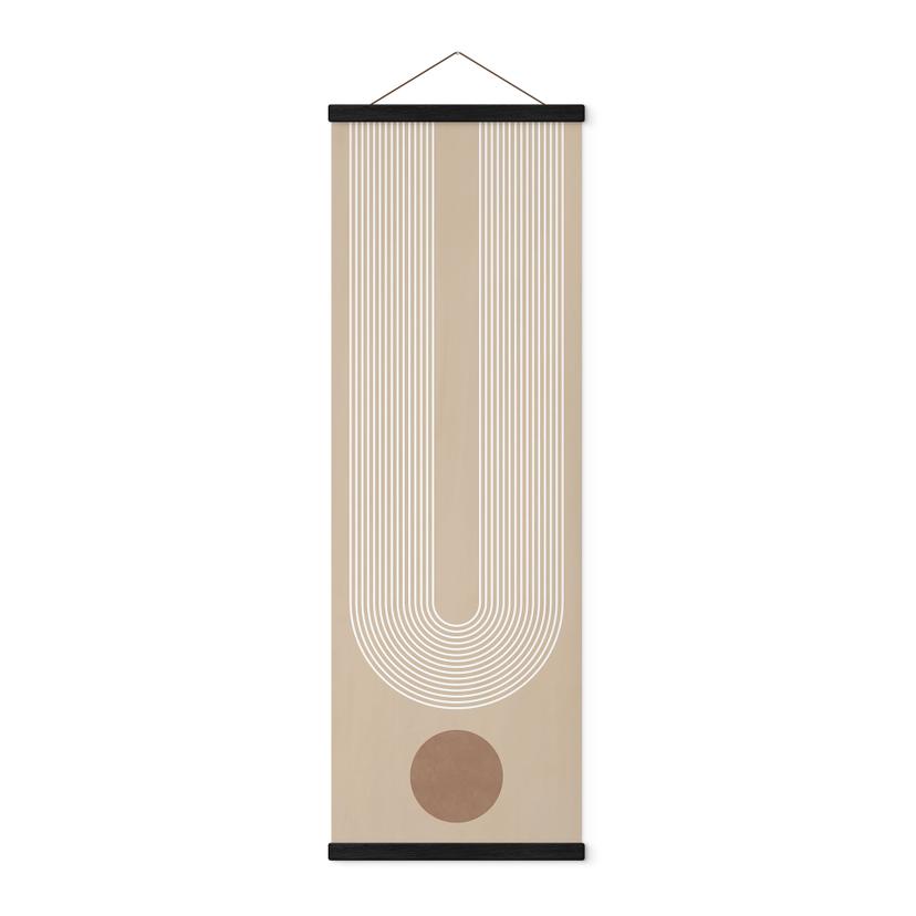 Tekstil plakat Abstrakt geometri i balance - Ristova - Panorama