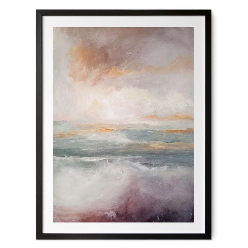 Póster Ondas abstractas a la luz del crepúsculo - Taller Alpenglow