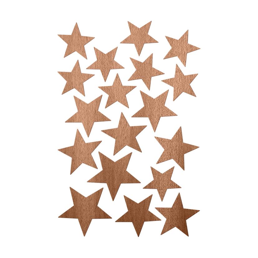 set di stelle da parete 3D - Decoro in legno di mogano per la camera dei bambini e la camera da lett