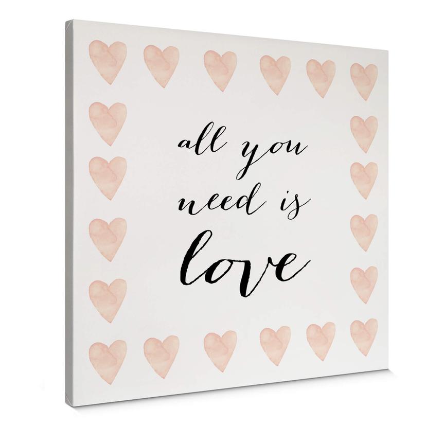 Lienzo Confetti & Cream - All you need is love
