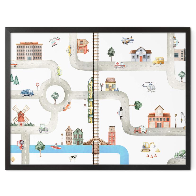 Póster infantil Oliver Robins - Play street