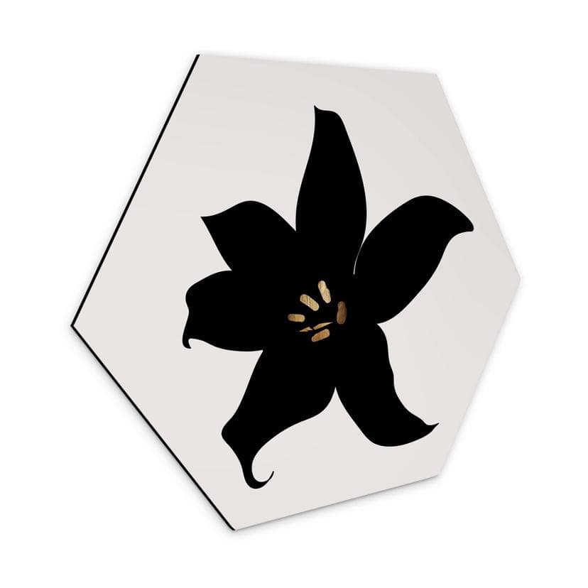 Esagoni Alu-dibond Kubistika - Orchidea nera