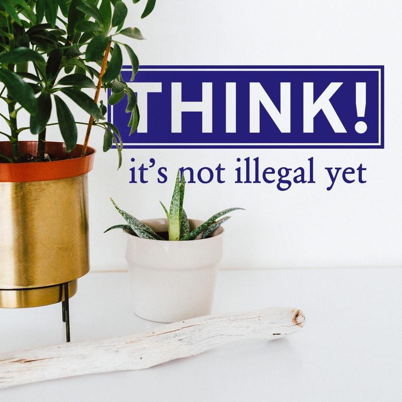 Sticker mural - Think !