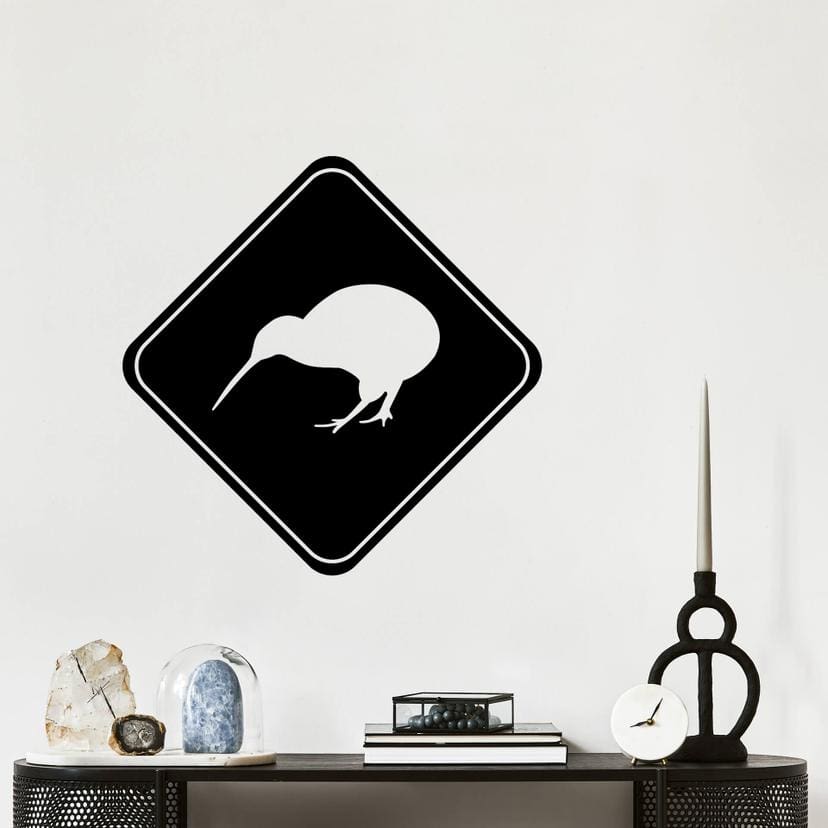 Sticker mural - Attention kiwi