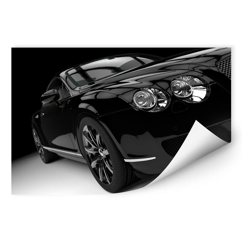 Zelfklevende Poster - Metallic Car Black 02