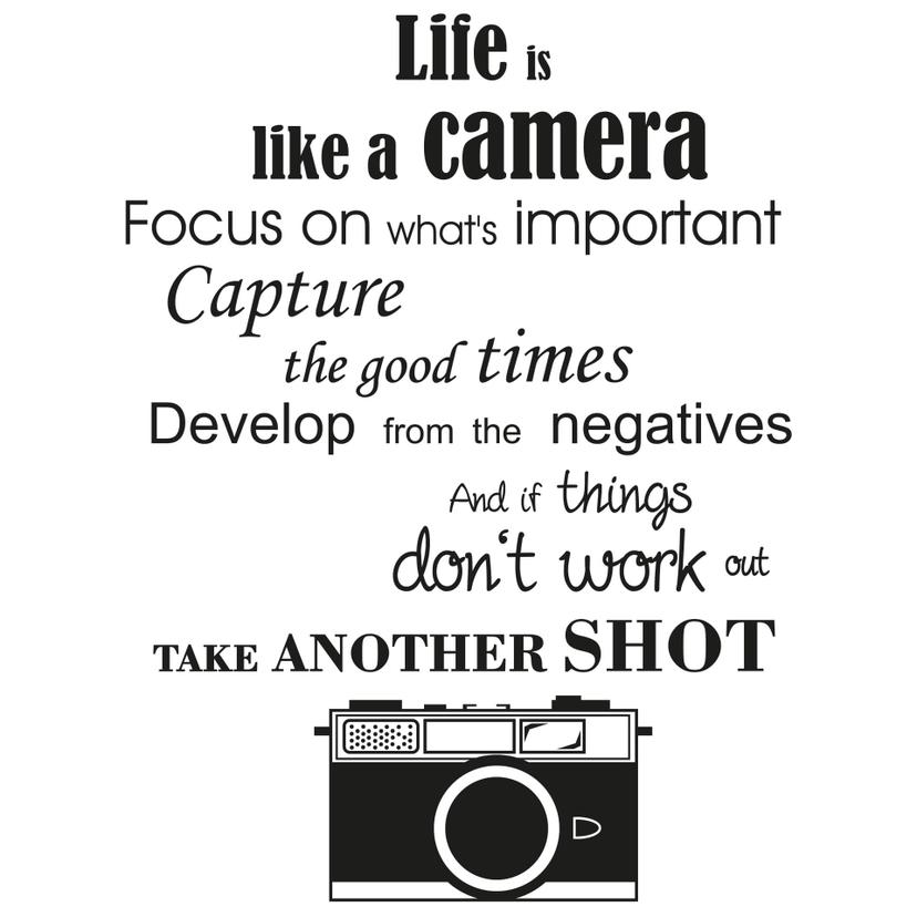 Adesivo murale - Life is like a camera...