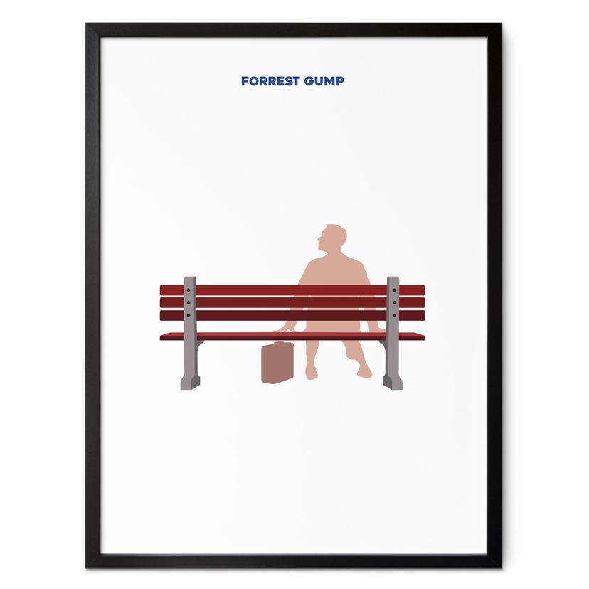 Cartel de cine inspirado en la película "Forrest Gump" - Gomes