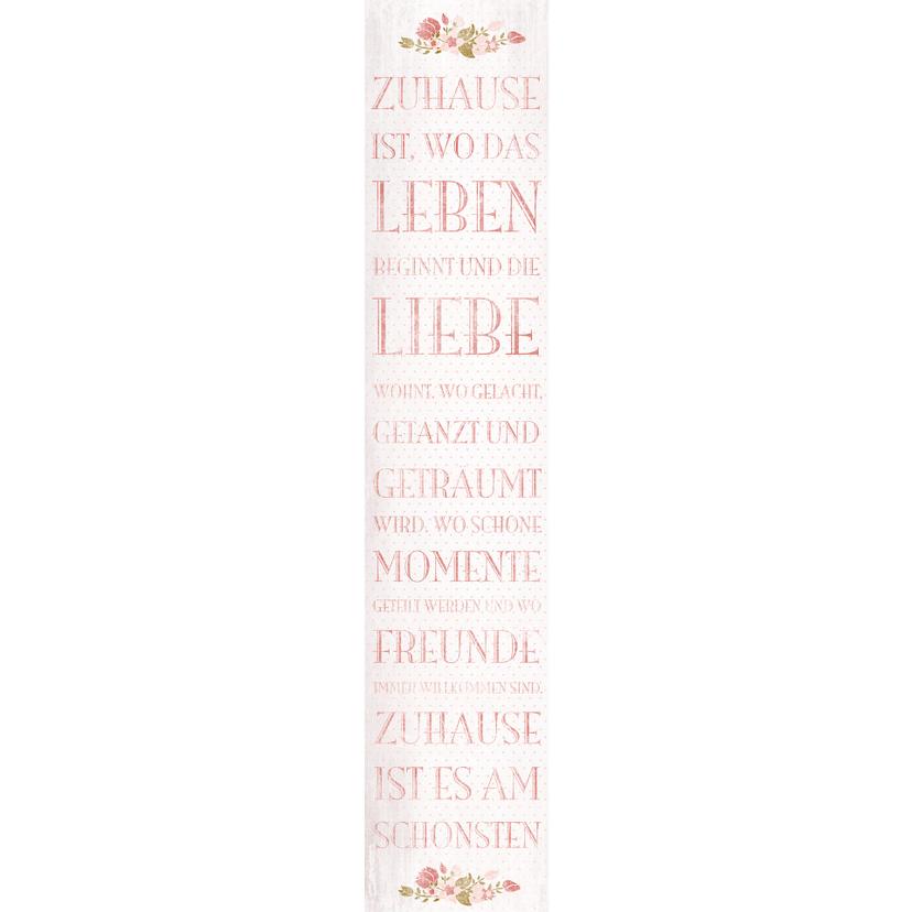 Fotomurale Zuhause ist, wo das Leben beginnt - 48x260 cm