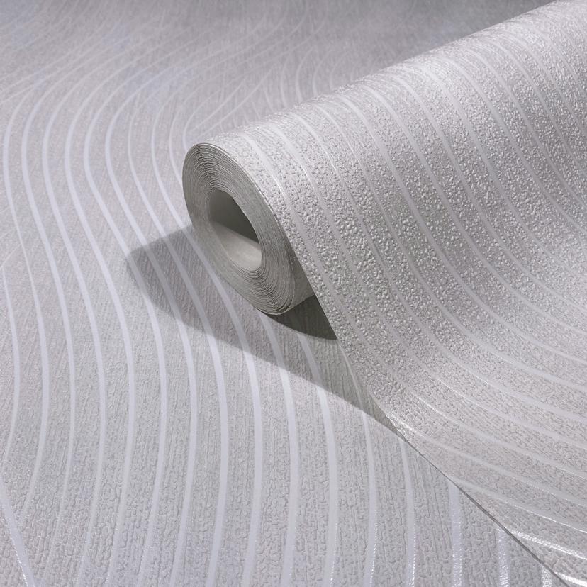 Non-woven tapet i vitt vågliknande utseende textur grafisk modern