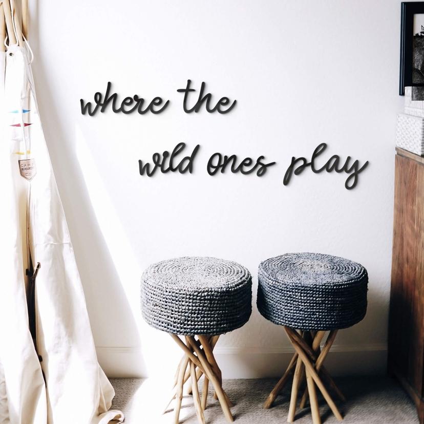Decoración acrílica Letras 3D Donde juegan los salvajes