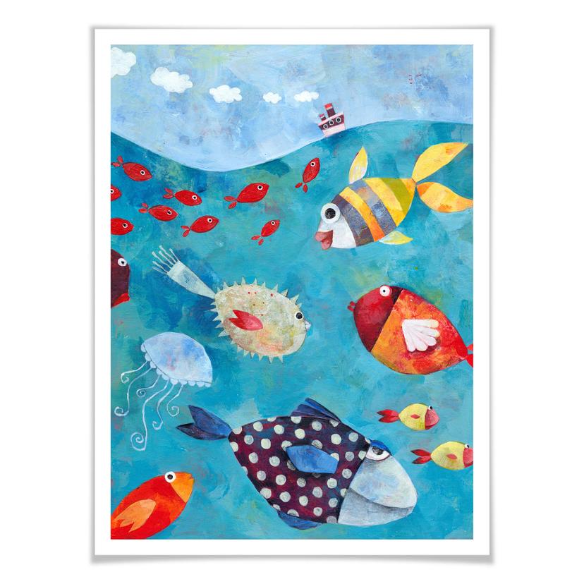 Poster Blanz - Fische im Meer