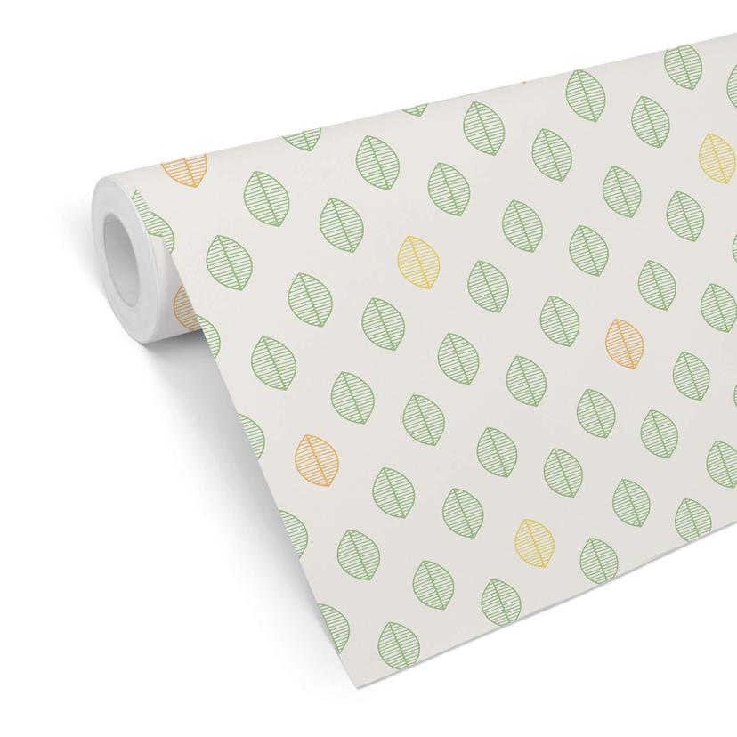 Papier peint à motifs - Feuilles - vert