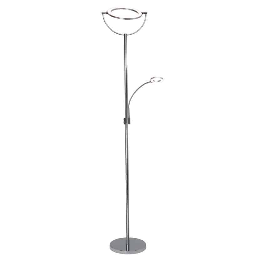 LED-Stehleuchte Fabian mit Leselicht,  191 x 61 cm, Metall Stehlampe, dimmbar