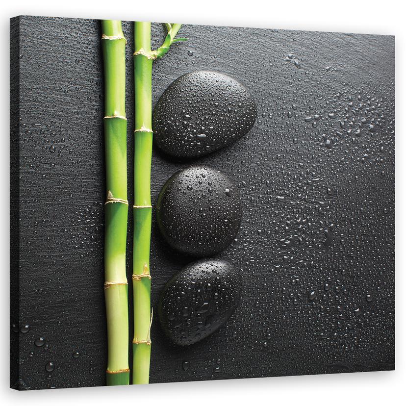 Canvasbillede, Bambus Zen Stones Wellness