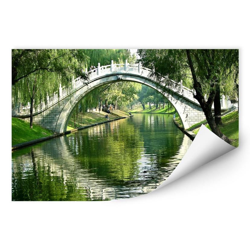 Wallprint W - Brücke am Fluss