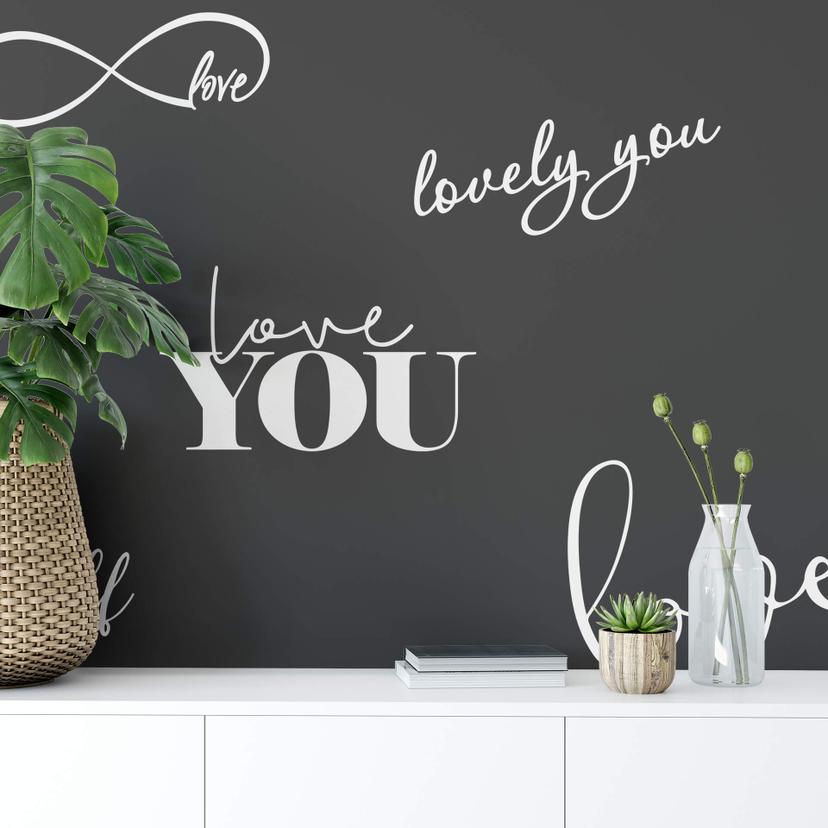 Muursticker Set Teksten Liefde