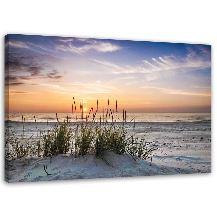 Tableau sur toile, Coucher de soleil sur la plage