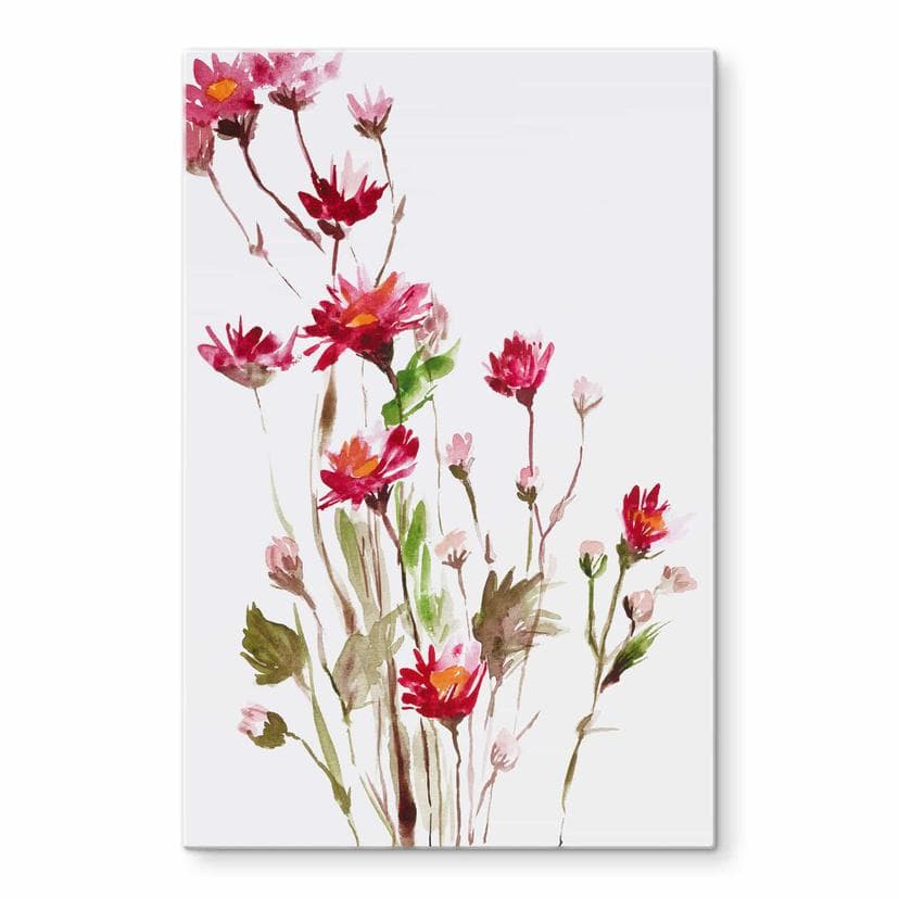 Tableau en verre - Fleur sauvage
