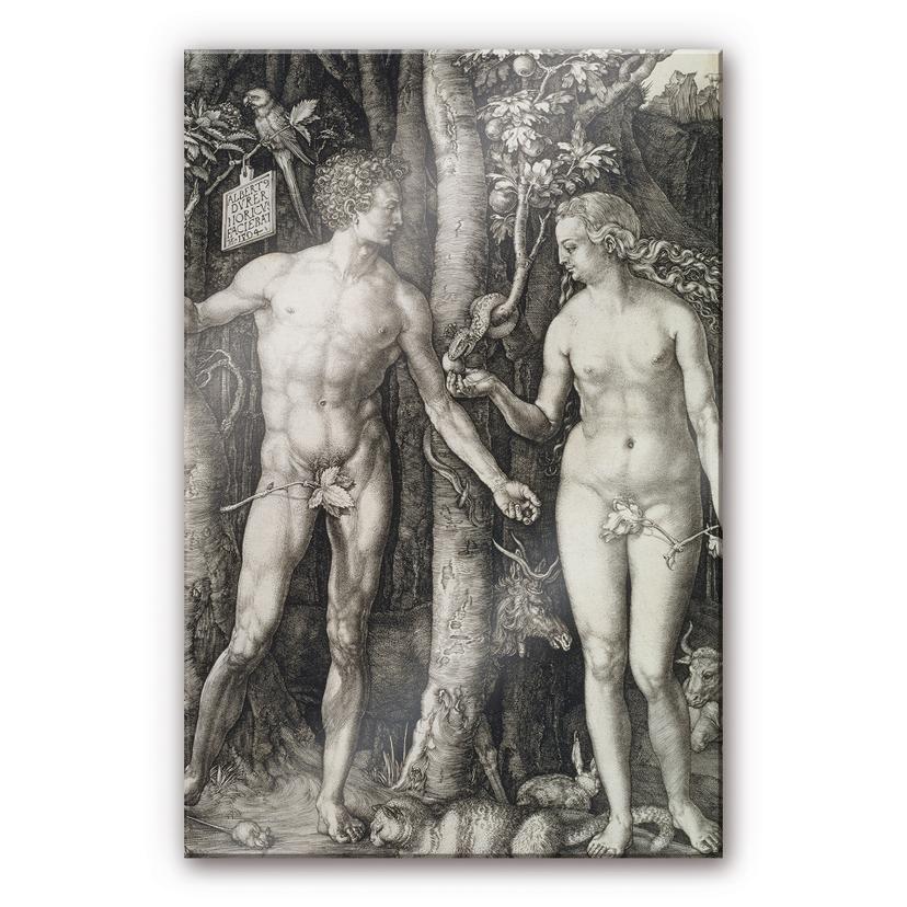 Akrylbillede Dürer - Adam og Eva