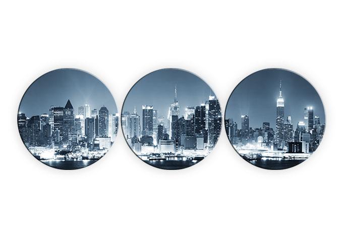 Glasbillede - New Yorker Night (3 dele) - Rund