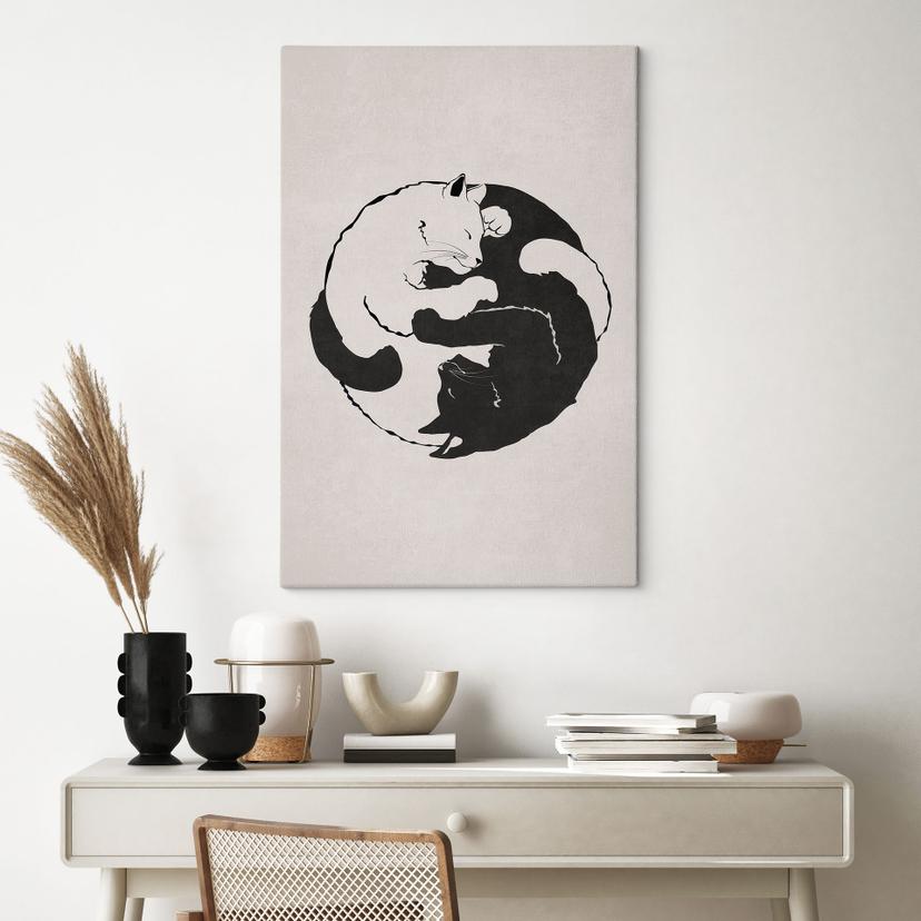 Stampa su tela Gatti Ying & Yang - Tunaboylu