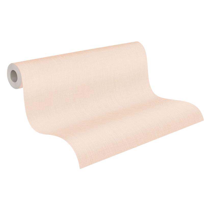 Papel pintado sencillo con textura de lino beige - papel pintado liso mate moderno