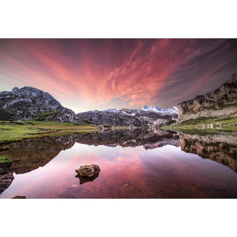 Fotomurale Cuadrado - Dawn at Los Lagos - 384x260