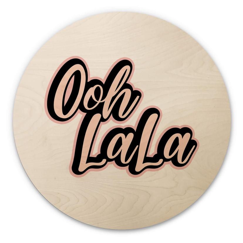 Væg cirkel træ Oh La La