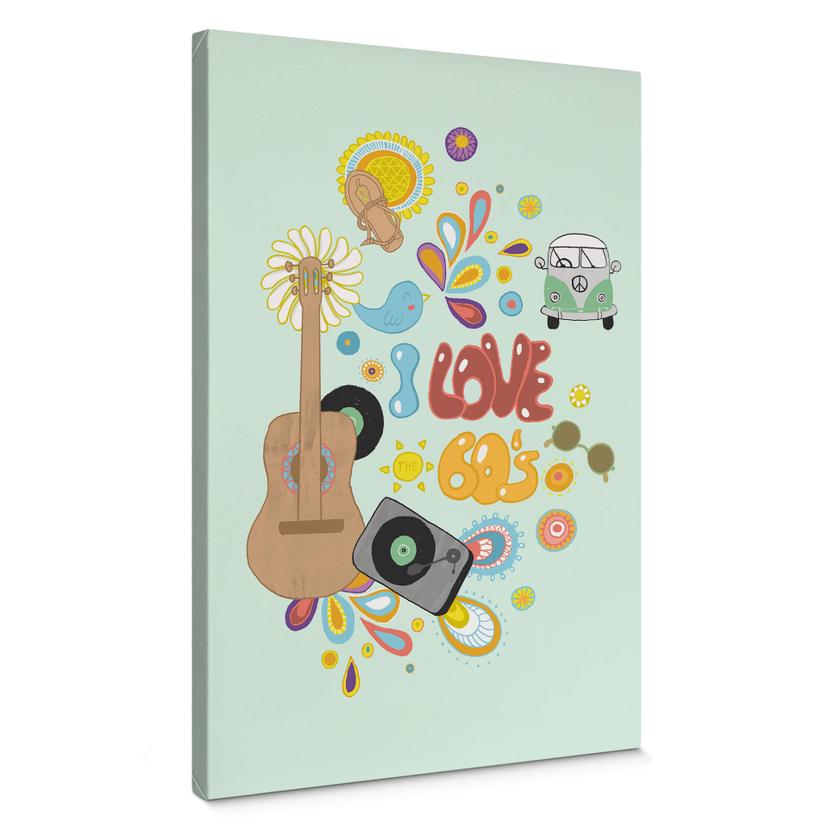 Canvasbillede  -  Loske - I love the 60s