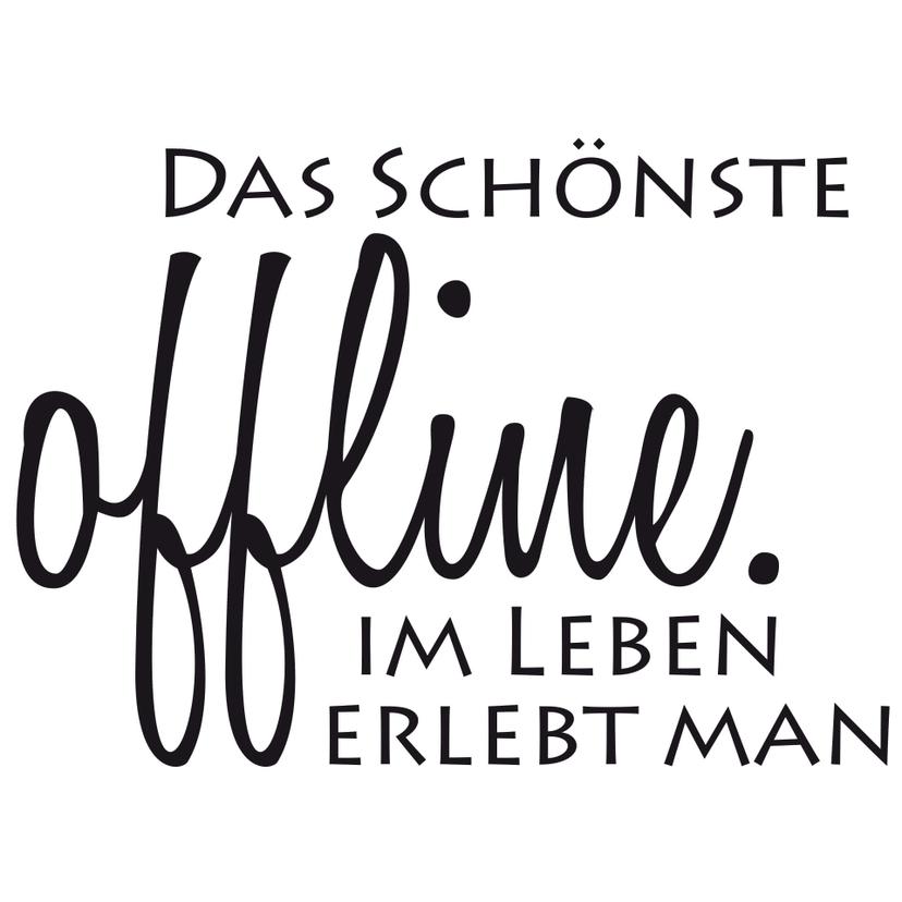 Wandtattoo  - Das Schönste im Leben erlebt man offline