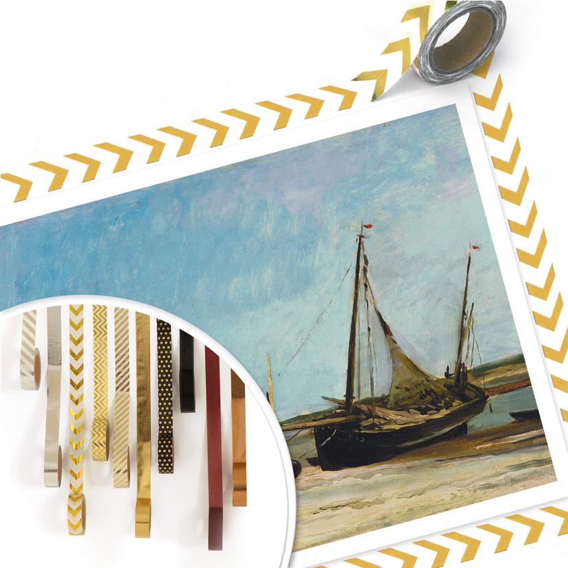 Poster Daubigny - Barche sulla spiaggia