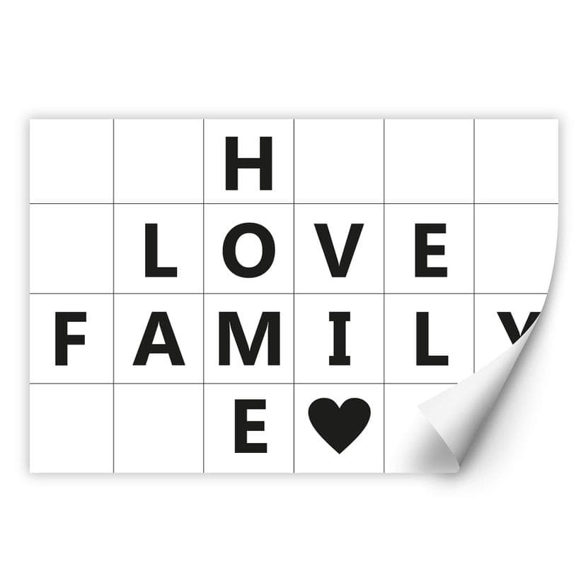 Zelfklevende Poster Home Love Family