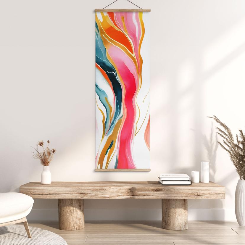 Poster tessile Astratto di marmorizzazione colorata - Gokhale