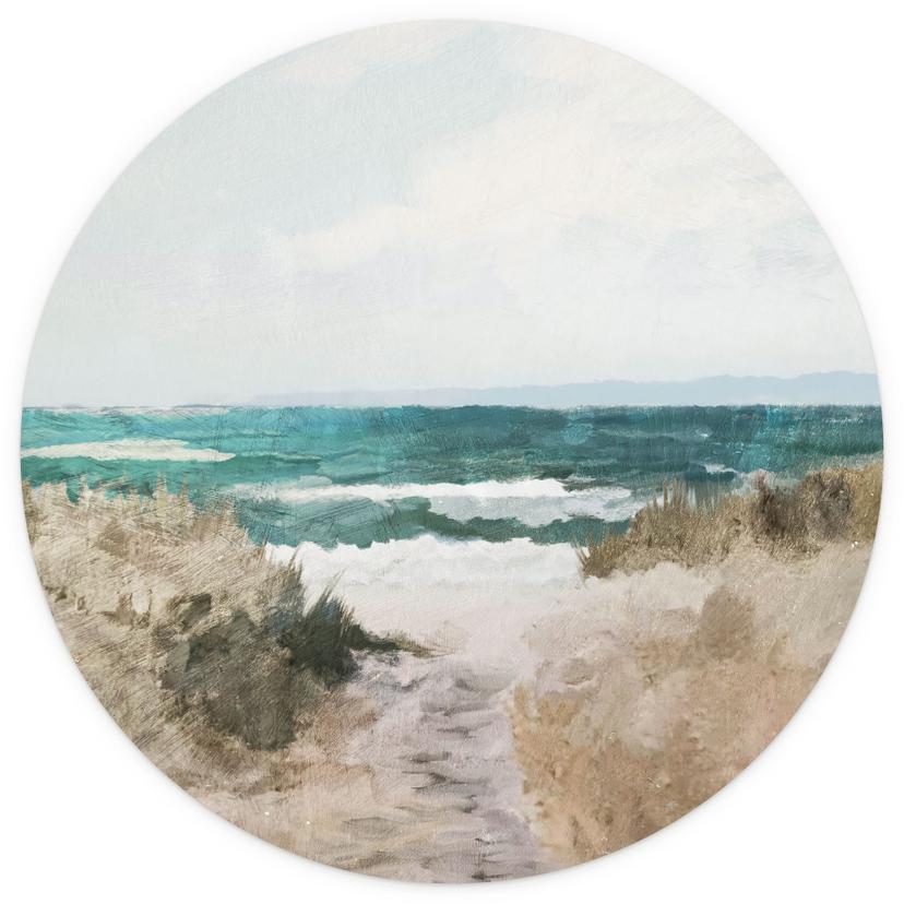 Dynväg till stranden - Maritim fototapet - Hobday - Rund - non-woven tapet/självhäftande non-woven t
