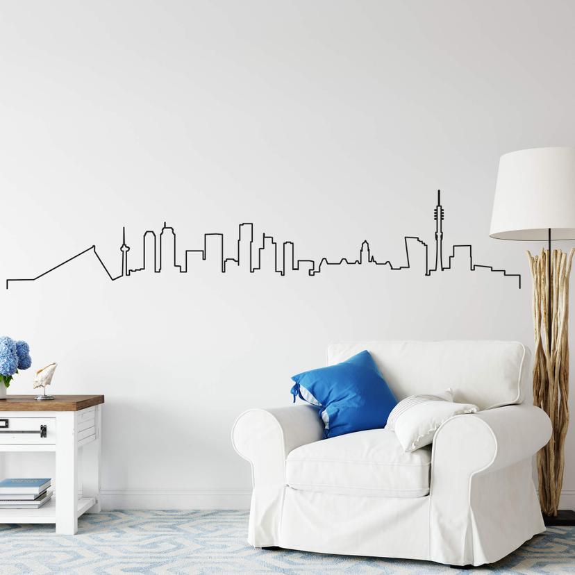 Sticker mural Rotterdam Skyline ligne