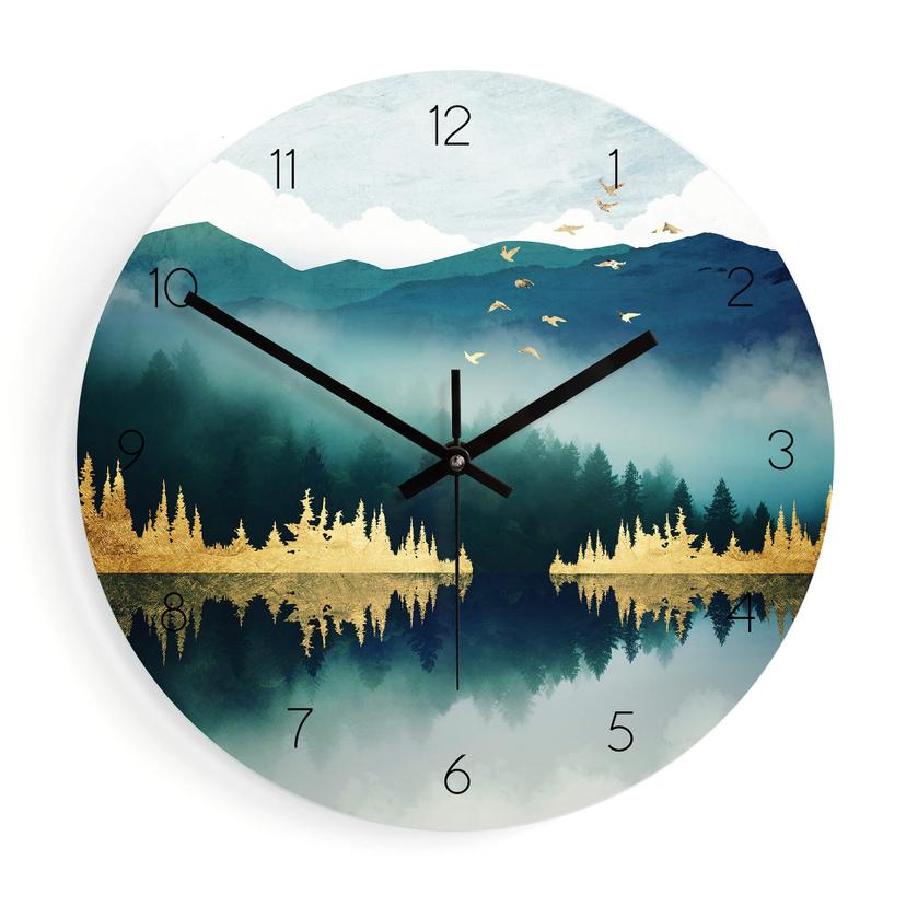 Wanduhr aus Glas - SpaceFrog Designs - Morgenruhe - Ø 30 cm