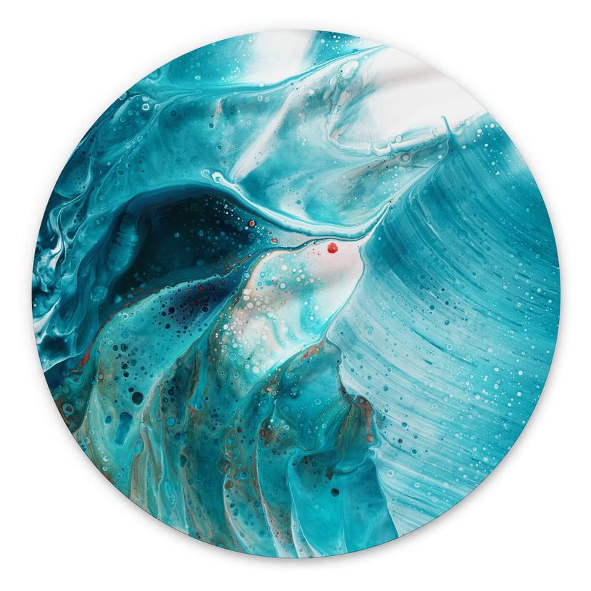 Tableau sur alu-Dibond rond Westum - Flying into the waves