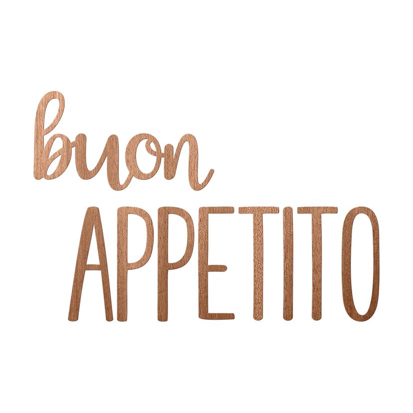 Decoro in legno Buon Appetito
